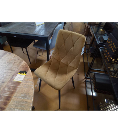 CHAISE TISSU JAUNE