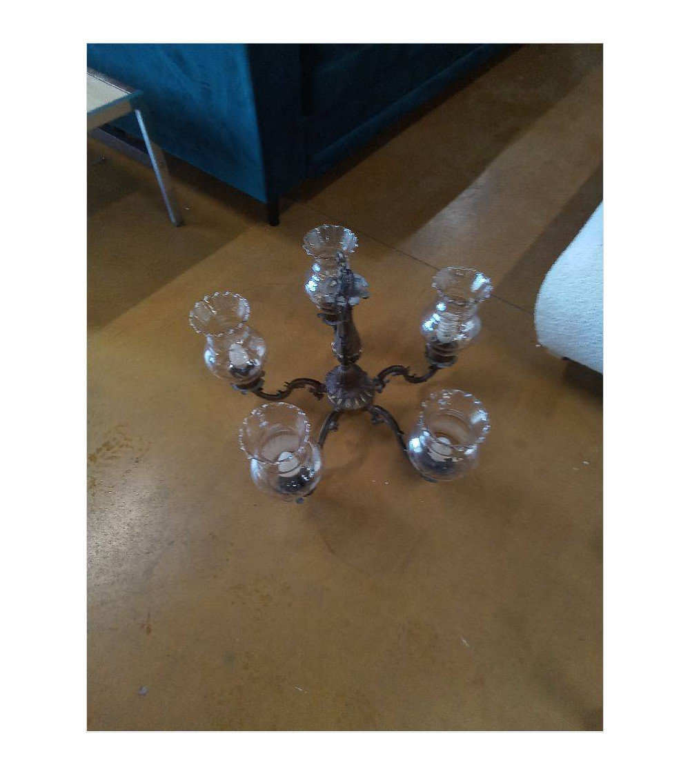 LUSTRE 5 BRANCHES COUPELLES