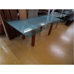 TABLE FER VERRE ALLONGES 47CM