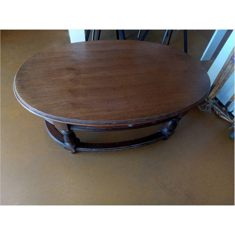 TABLE BASSE OVALE 1 TIROIR