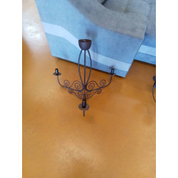 LUSTRE FER FORGE 3 BRANCHES