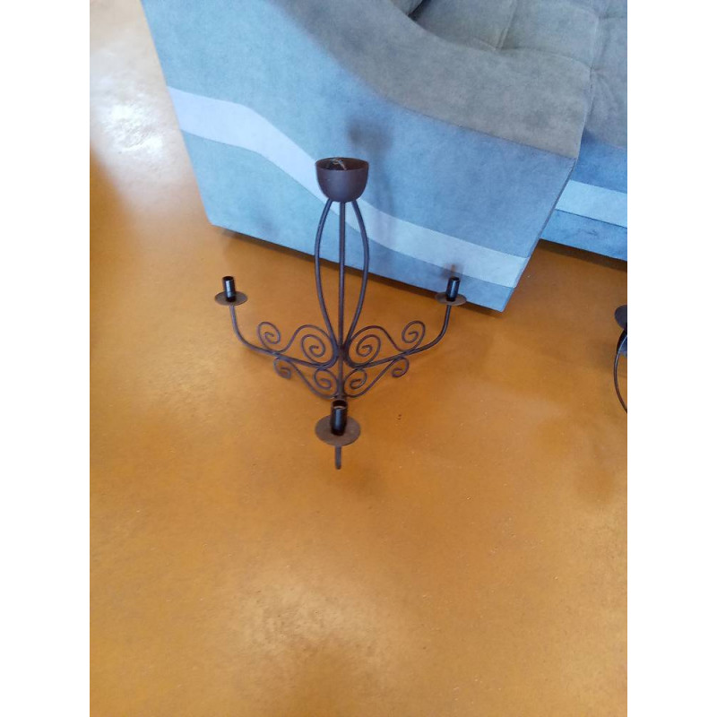 LUSTRE FER FORGE 3 BRANCHES