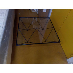 TABLE BASSE FER VERRE
