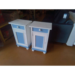 PAIRE DE CHEVETS PEINTS