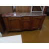 BAHUT 3 PORTES 1 TIROIR DESSUS MARBRE CHENE