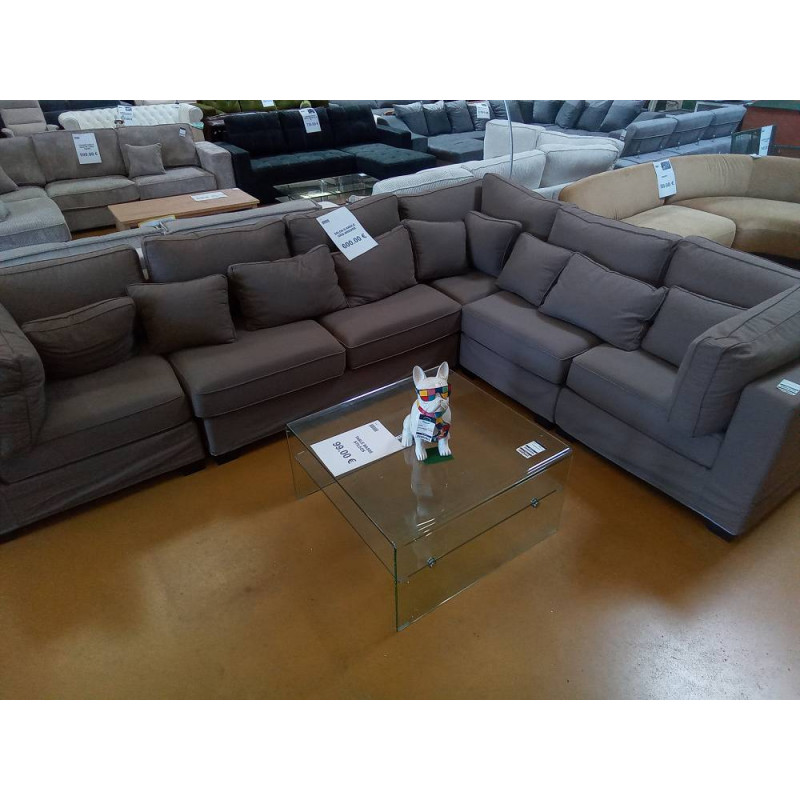 SALON D ANGLE GRIS ARDOISE