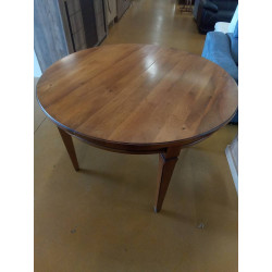 TABLE RONDE 2 RALLONGES NOYER