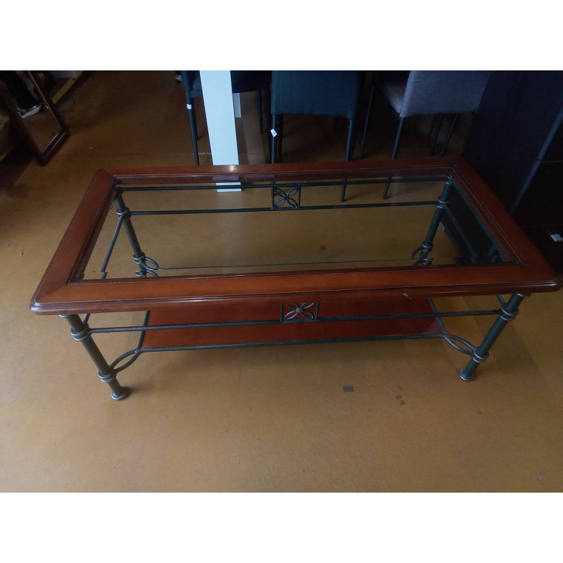 TABLE PASSE PLATEAU VERRE