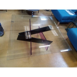 TABLE BASSE VERRE PLEXIGLAS 