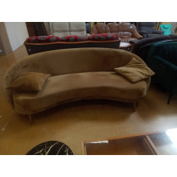 CANAPE DEMI LUNE JAUNE