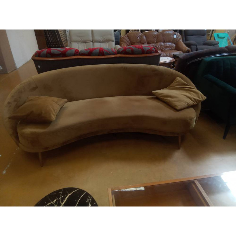 CANAPE DEMI LUNE JAUNE