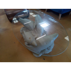 TABLE BASSE PIED DAUPHIN 