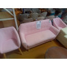 ENSEMBLE CANAPE 2 PLACES 2 FAUTEUILS ROSE HILDA211TXROSE