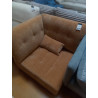 CHAUFFEUSE D\'ANGLE GAUCHE EN TISSU TEXTURÉ - JAUNE ARGILE