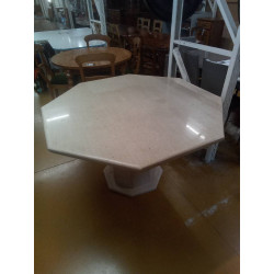 TABLE OCTOGONALE TRAVERTIN 