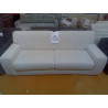 CANAPÉ CONVERTIBLE 3 PLACES - COUCHAGE 160 CM - MATELAS 16 CM - TISSU ATRANI CRÈME