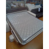 CANAPÉ CONVERTIBLE 3 PLACES - COUCHAGE 160 CM - MATELAS 16 CM - TISSU ATRANI CRÈME