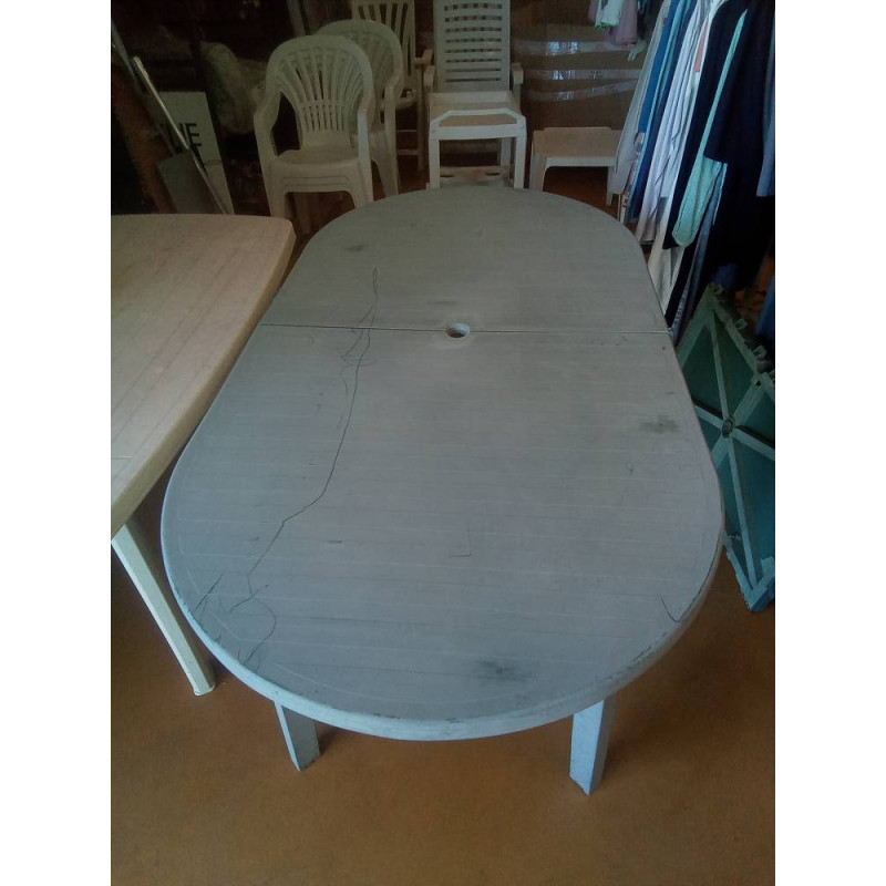 TABLE DE JARDIN OVALE VERTE 1 ALL