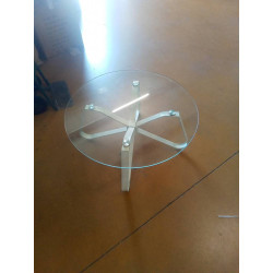 TABLE BASSE RONDE EN VERRE
