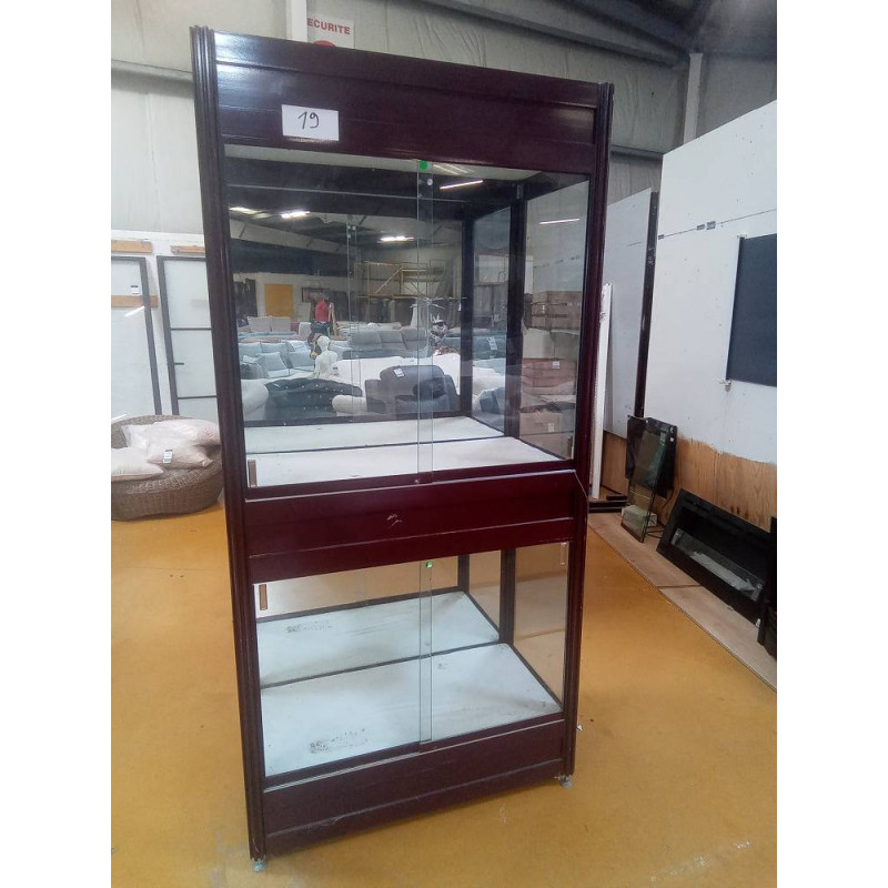 VITRINE 4 PORTES COULISSANTES 